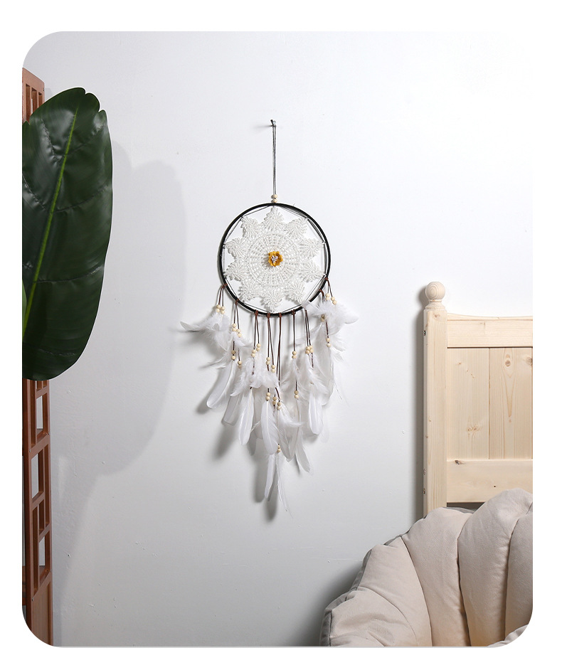Ins-style wall hanging and decoration dreamcatcher, Nordic feather dreamcatcher, home decoration wall hanging and decoration dreamcatcher pic 6