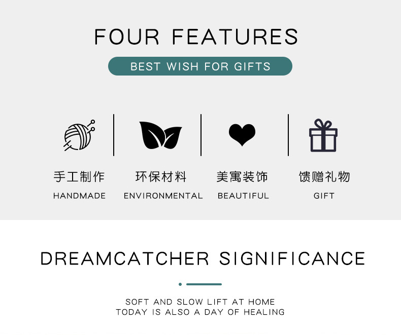 Factory direct sales of fresh and creative blue dreamcatcher room decoration pendants, dreamcatcher pendants, decorative pendants pic 3