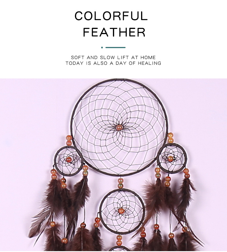 Indian retro style home decoration dreamcatcher pendants, five-ring dreamcatcher pendants, wholesale dreamcatcher pic 3