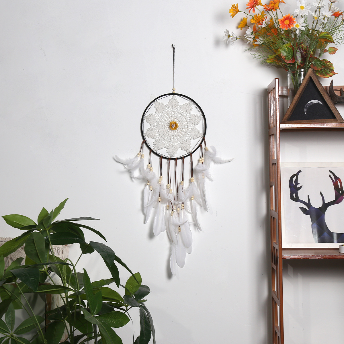 Ins-style wall hanging and decoration dreamcatcher, Nordic feather dreamcatcher, home decoration wall hanging and decoration dreamcatcher pic 8