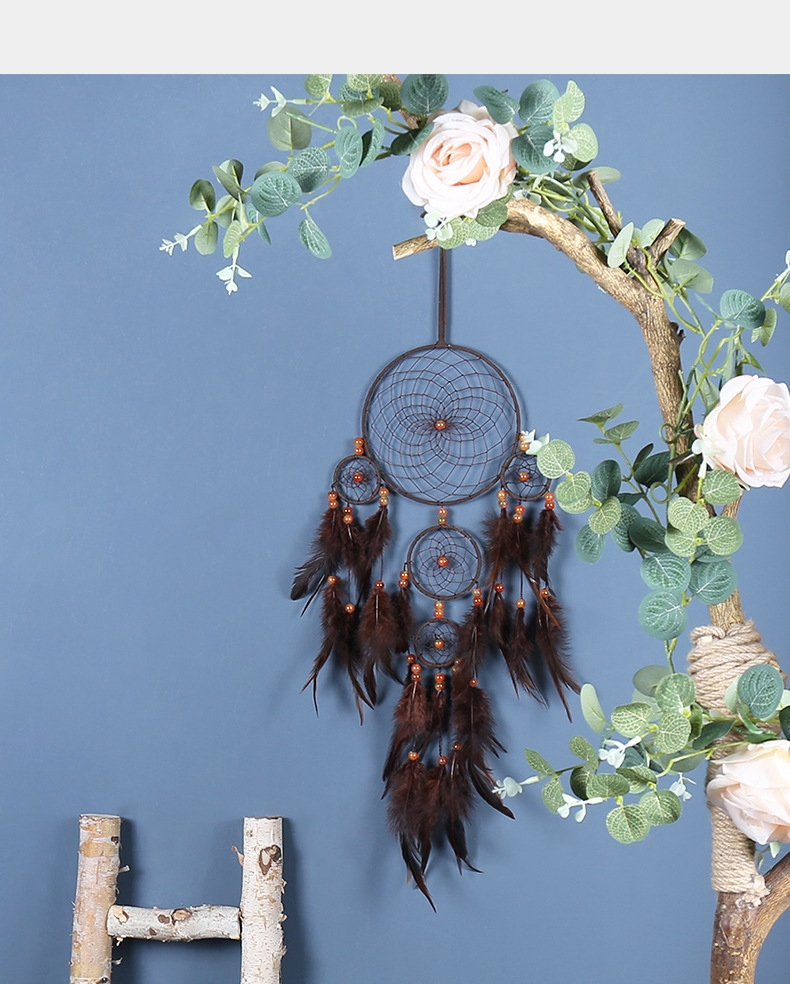 Indian retro style home decoration dreamcatcher pendants, five-ring dreamcatcher pendants, wholesale dreamcatcher pic 9