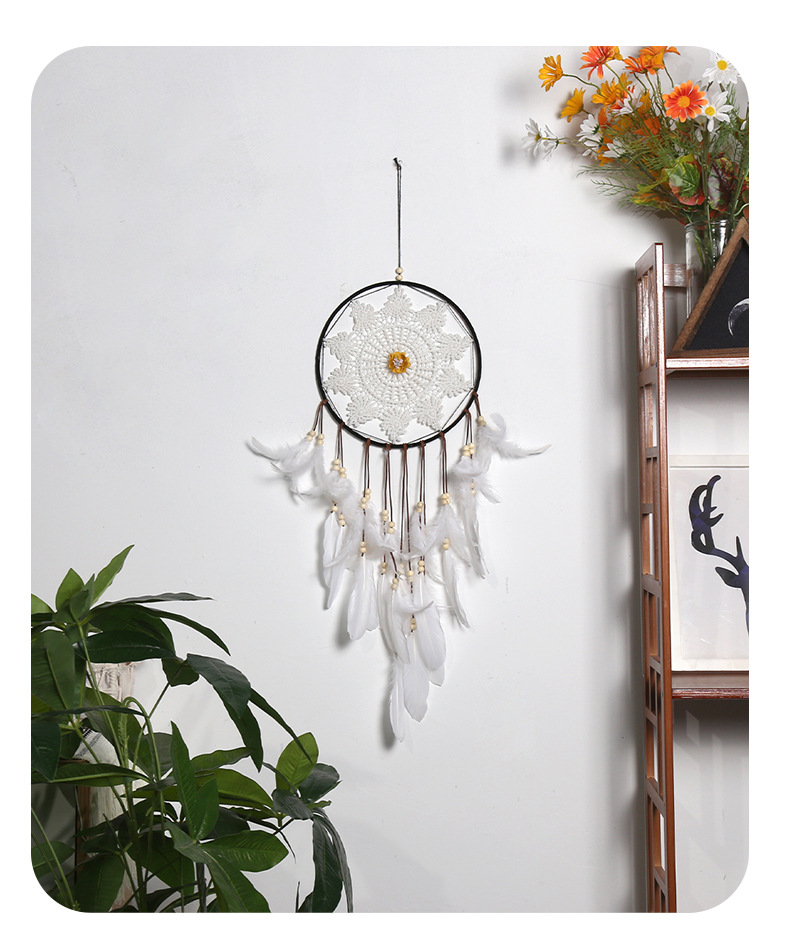 Ins-style wall hanging and decoration dreamcatcher, Nordic feather dreamcatcher, home decoration wall hanging and decoration dreamcatcher pic 5