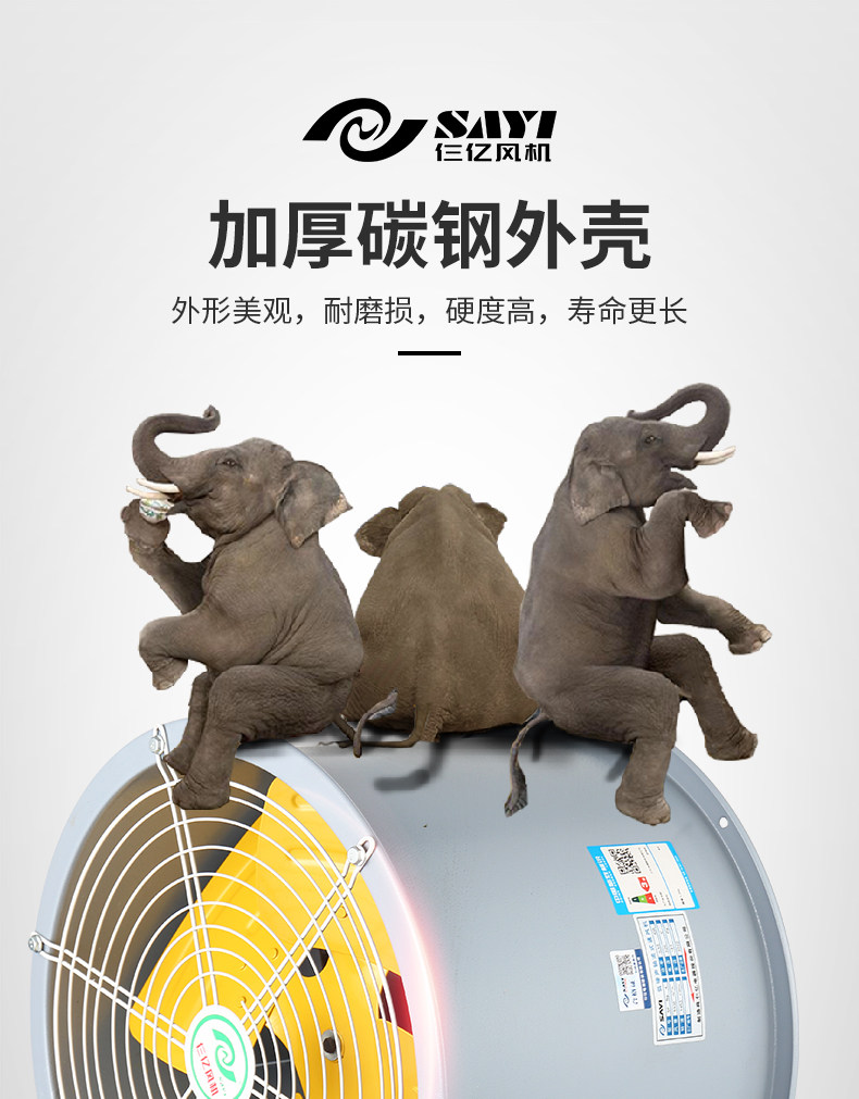 Industrial fan, low-noise axial flow ventilator, Model 2026 pic 18