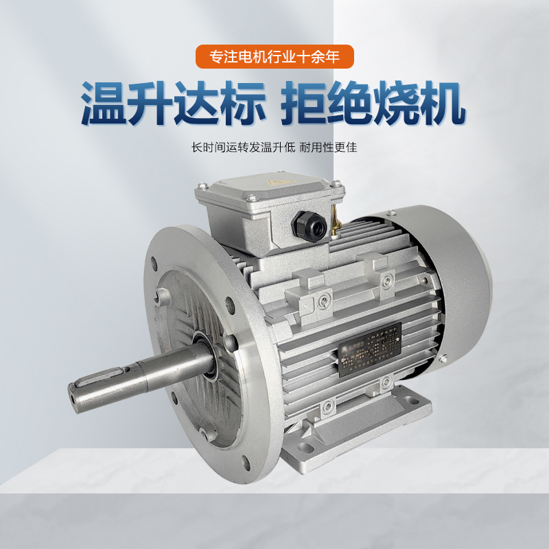 YE3 three-phase asynchronous motor, all-copper new material aluminum shell extended shaft B35, industrial general factory direct sales pic 1