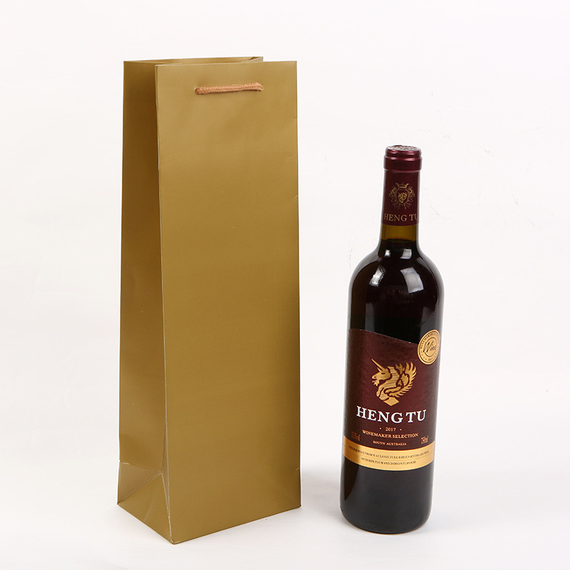 Single wine bag, special gift packaging bag for souvenirs. Paper bags are available. Simple and elegant gift box packaging for festival souvenirs pic 5