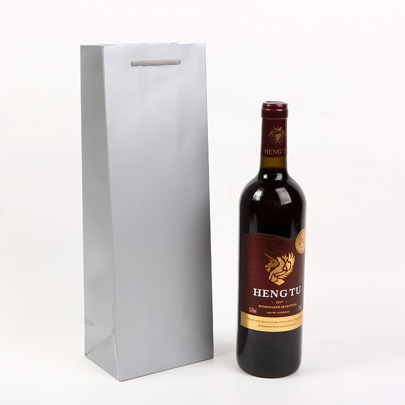 Single wine bag, special gift packaging bag for souvenirs. Paper bags are available. Simple and elegant gift box packaging for festival souvenirs pic 6