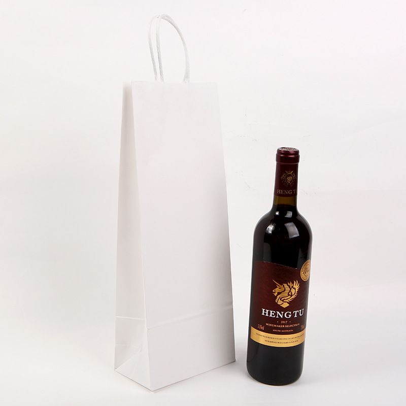 In-stock kraft paper bags, wine bags, hand-held wine bags, kraft paper red wine packaging bags, gift bags, factory direct sales, packaging, souvenirs pic 4