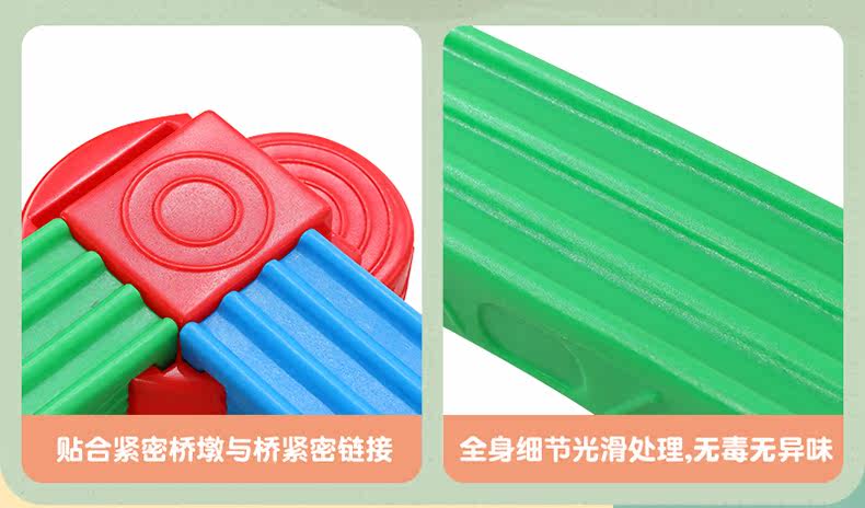 感统独木桥幼儿园室外感统训练器材平衡板平衡桥滚塑玩具触觉训练详情12
