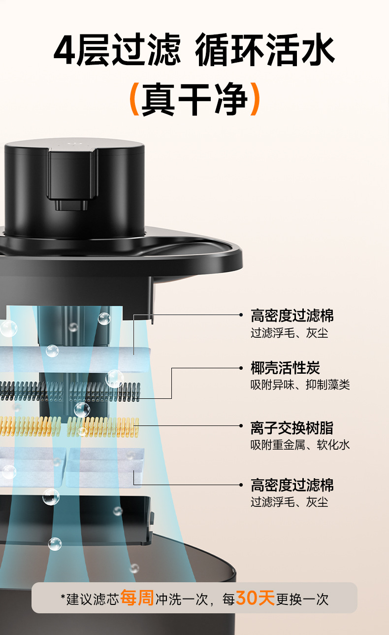 Silent upgraded vertical water dispenser, household countertop cold and hot direct drinking machine pic 5