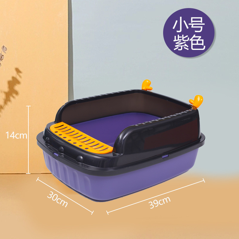 Cross-border cat litter box, extra-large anti-splash cat toilet, semi-enclosed high fence, detachable antler cat litter box pic 10