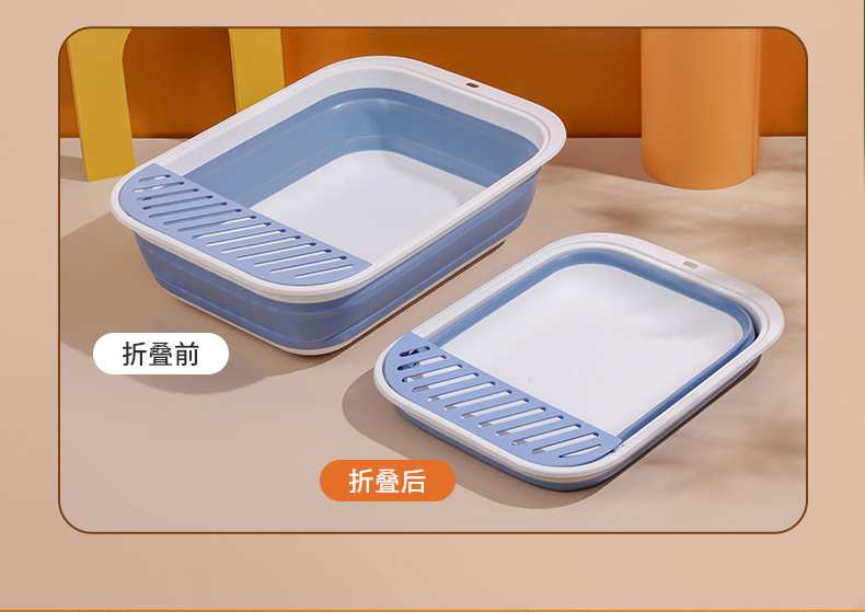 Wholesale of new semi-enclosed folding cat litter boxes, extra-large anti-splash cleaning cat supplies pic 8