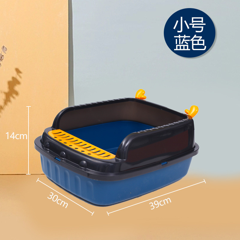 Cross-border cat litter box, extra-large anti-splash cat toilet, semi-enclosed high fence, detachable antler cat litter box pic 11