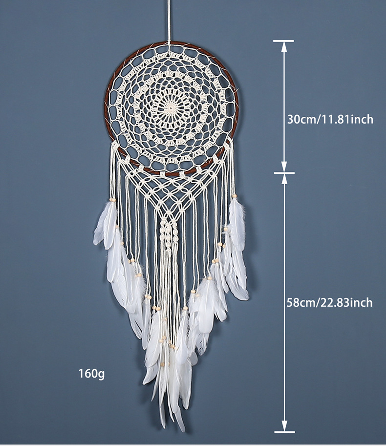 ins Bohemian-style hand-woven hook flower dream catcher pendant decoration Dream catcher homestay Dream catcher pendant pic 7