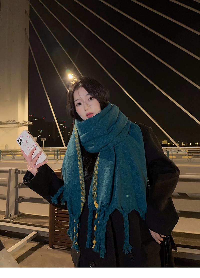 Wholesale of new cross-border scarves in stock, e-commerce live streaming, handcrafted knot series, frame weaving, handcrafted knot pic 4