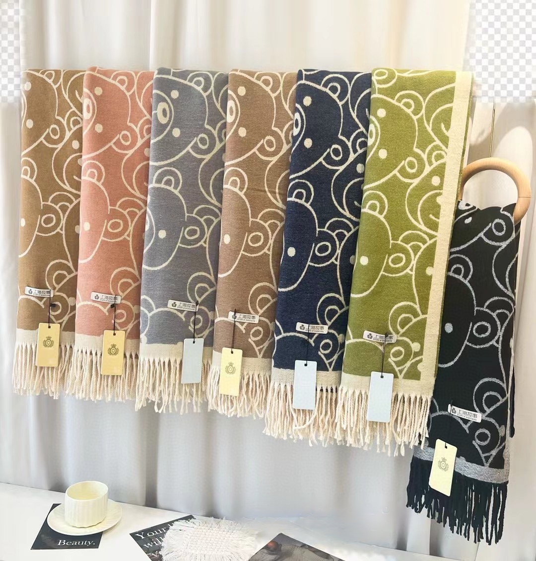 New in-stock cross-border scarves wholesale e-commerce live streaming supply chain core-spun yarn jacquard flying bird pic 5