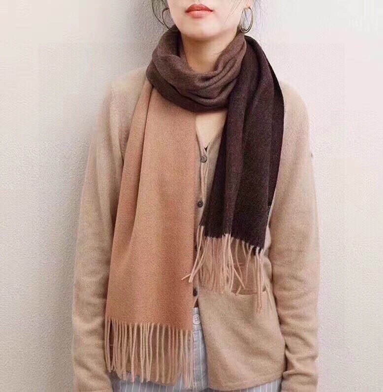 New in-stock cross-border scarves wholesale, e-commerce live streaming supply chain supply, three-color gradient color pic 9