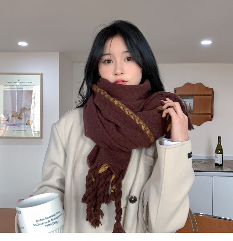 Wholesale of new cross-border scarves in stock, e-commerce live streaming, handcrafted knot series, frame weaving, handcrafted knot pic 8