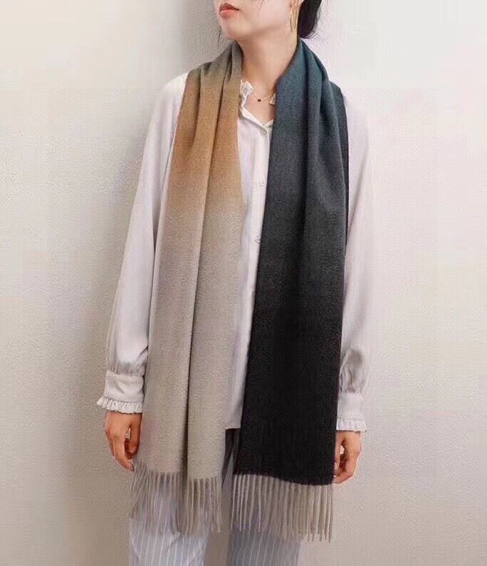 New in-stock cross-border scarves wholesale, e-commerce live streaming supply chain supply, three-color gradient color pic 8