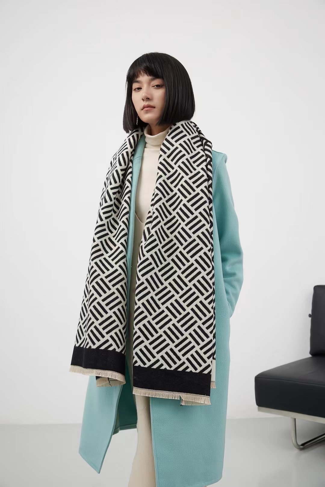 New in-stock cross-border scarves wholesale, e-commerce live streaming supply, high-speed jacquard jacquard pic 2