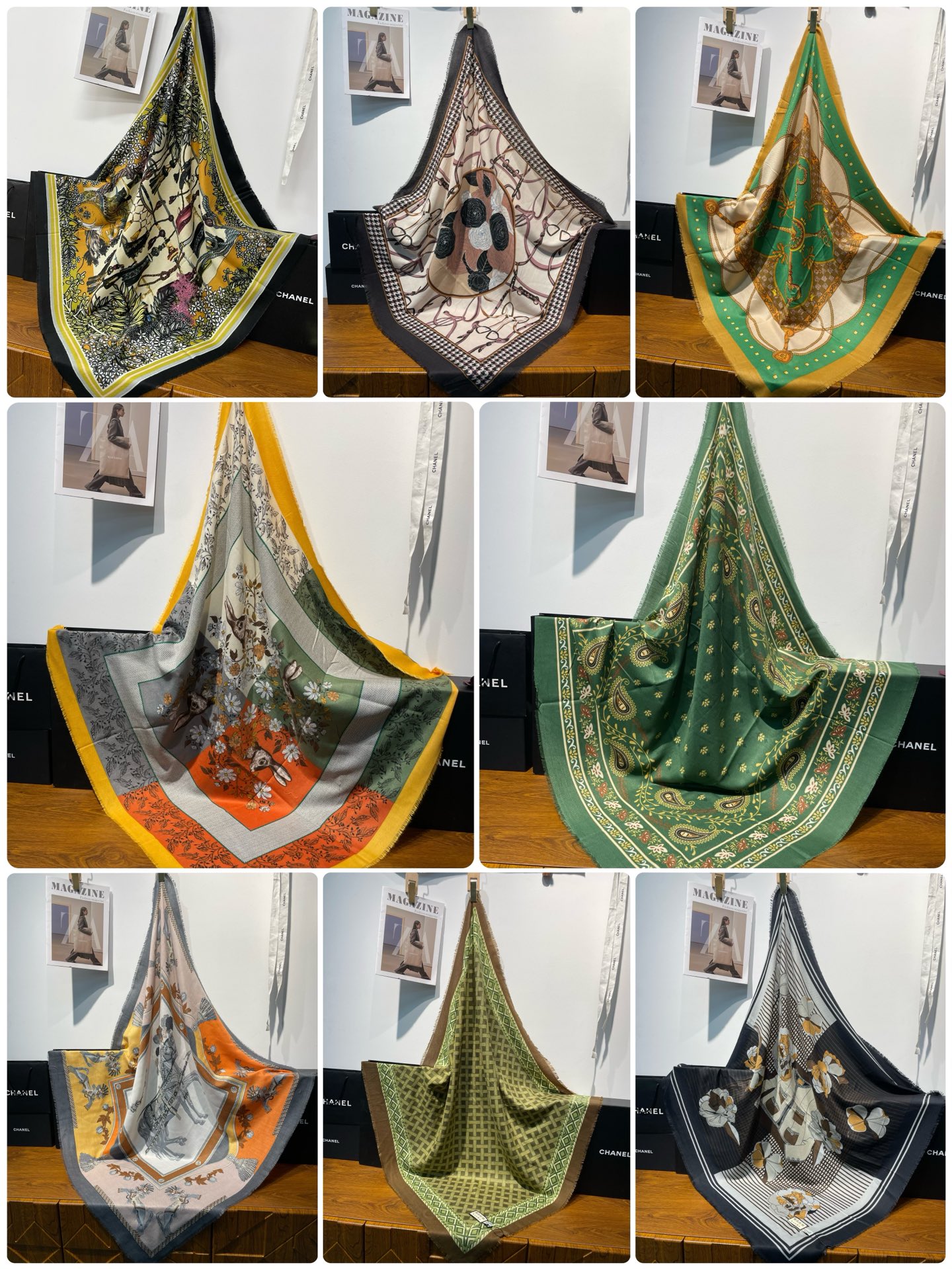 New cross-border export cash on delivery e-commerce live streaming fashionable classic velvet printed square towels supply chain pic 5