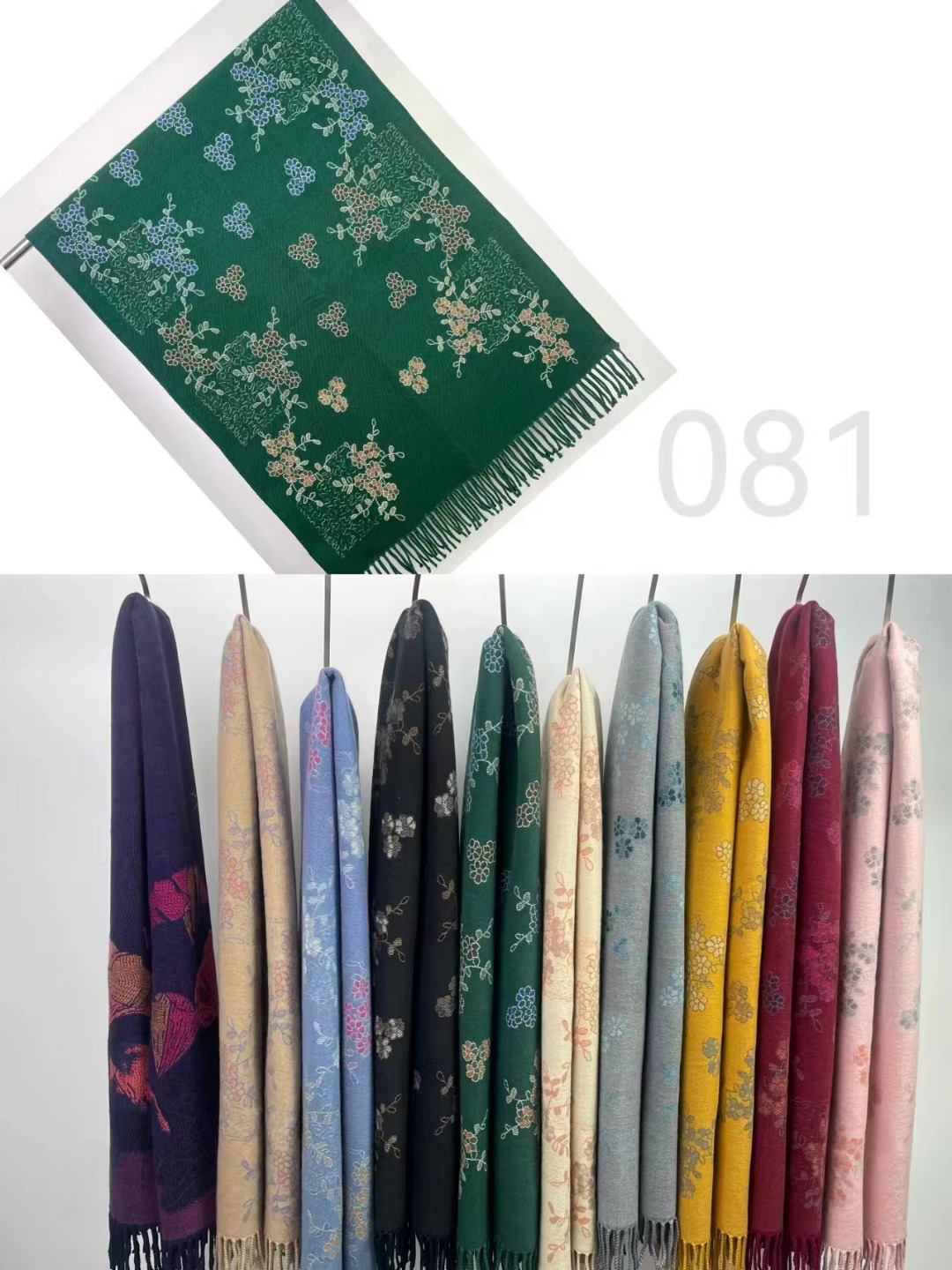 New order style cross-border scarf wholesale, core-spun yarn, flower e-commerce live streaming supply chain pic 1