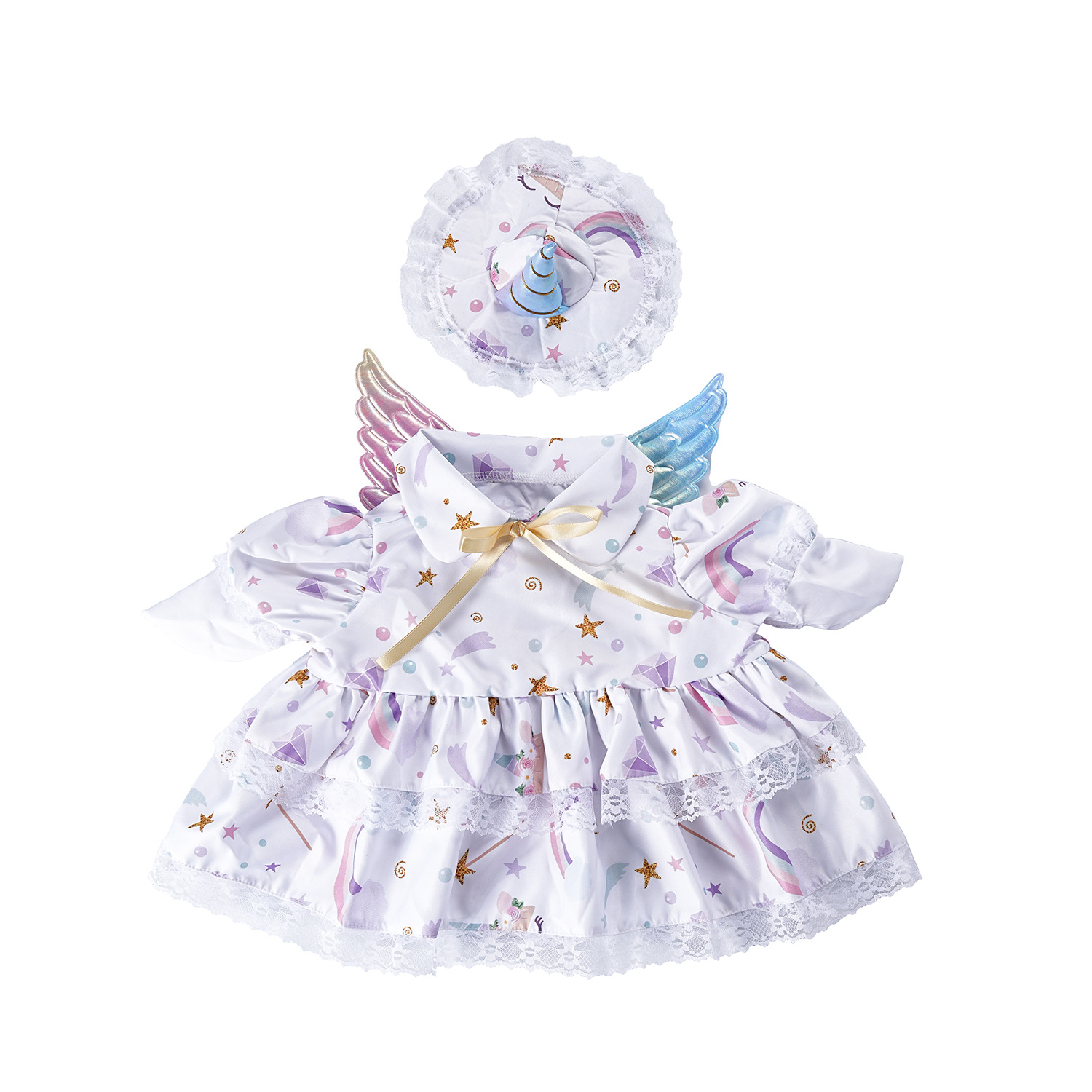 Wholesale of new cross-border 6-inch and 23-inch porch goose clothing, unicorn goose clothing sets and printed skirts pic 25