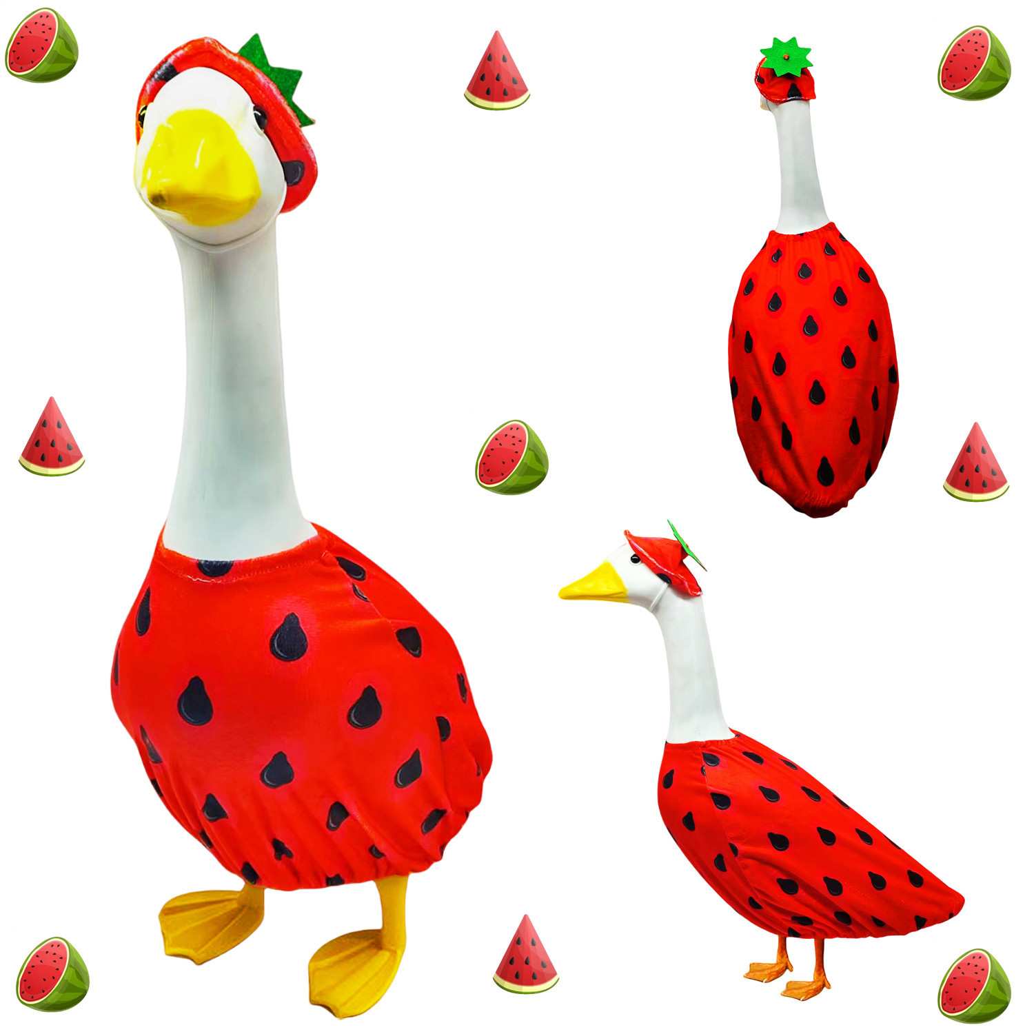 Cross-border porch lawn goose clothing 2026 Big White Goose Fruit Clothing Set pic 3