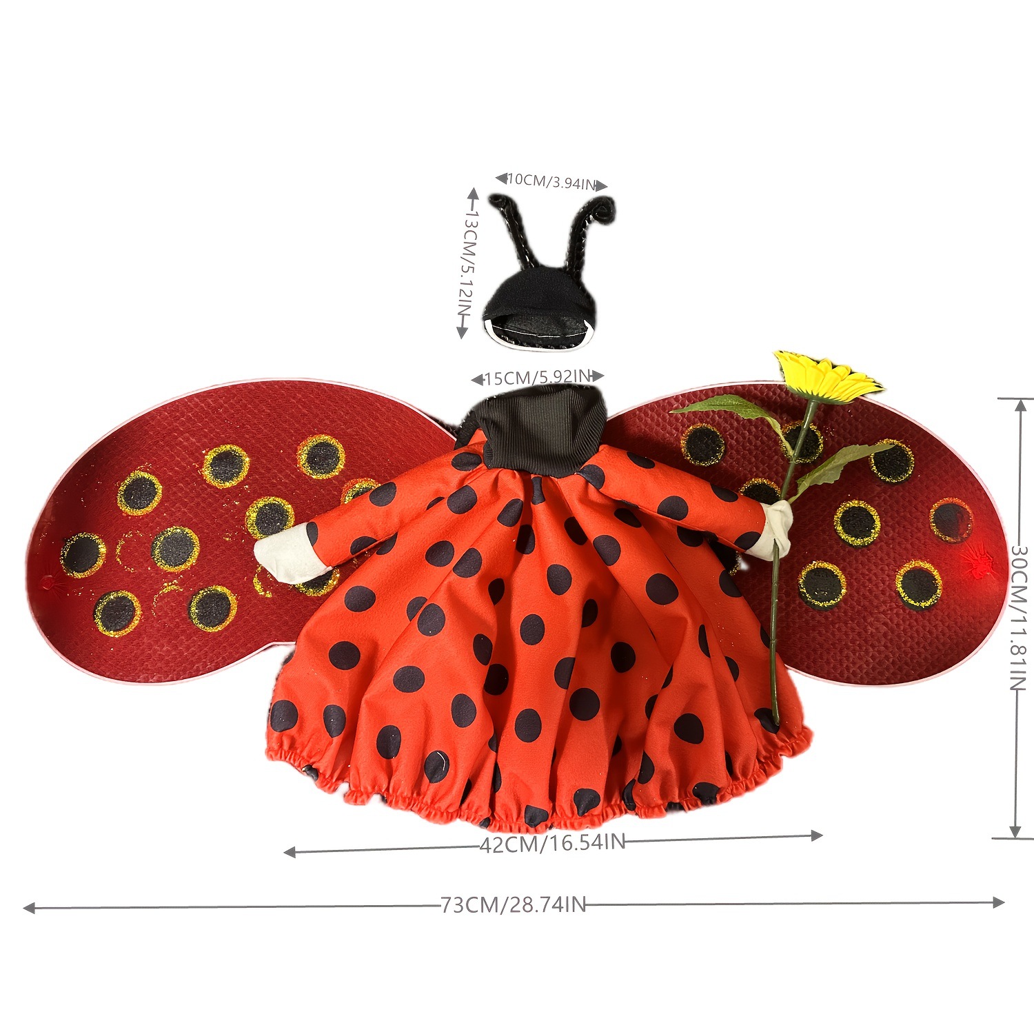 Cross-border Porch Goose Bee Clothing Set 2026 New Style Big White Goose Garden Bee Ladybug Clothing 120g pic 5