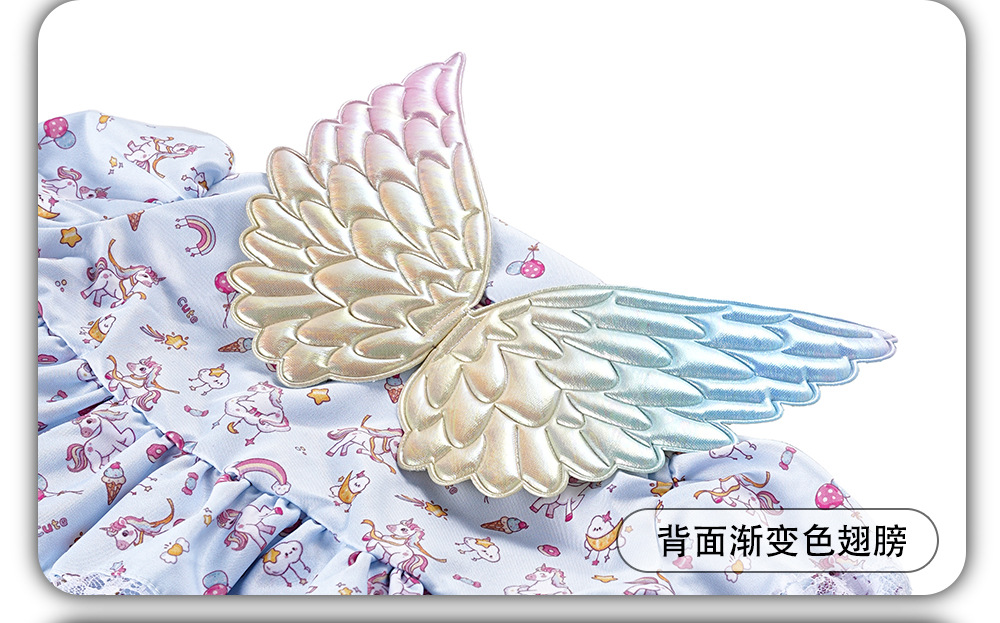 Wholesale of new cross-border 6-inch and 23-inch porch goose clothing, unicorn goose clothing sets and printed skirts pic 10