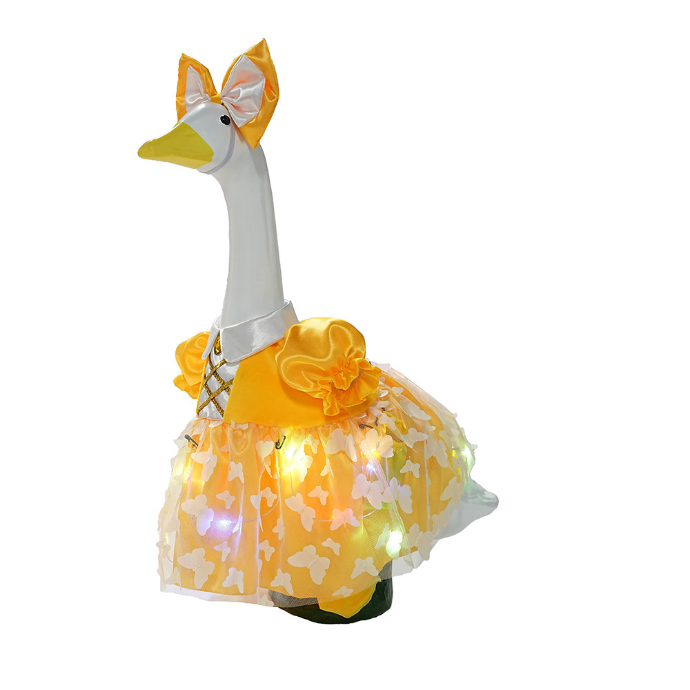 New 23-inch sunflower porch goose dress Princess chiffon dress suit outdoor garden statue goose dress wholesale pic 34