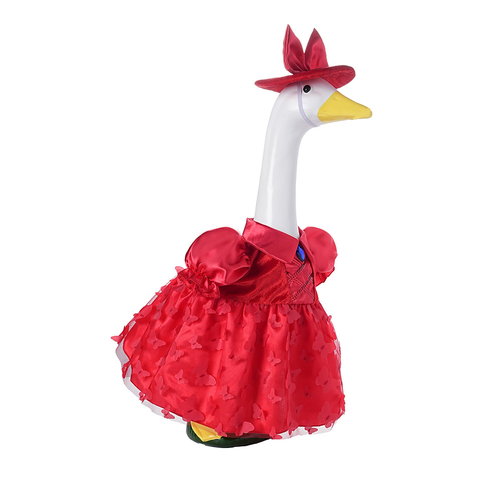 New 23-inch sunflower porch goose dress Princess chiffon dress suit outdoor garden statue goose dress wholesale pic 41