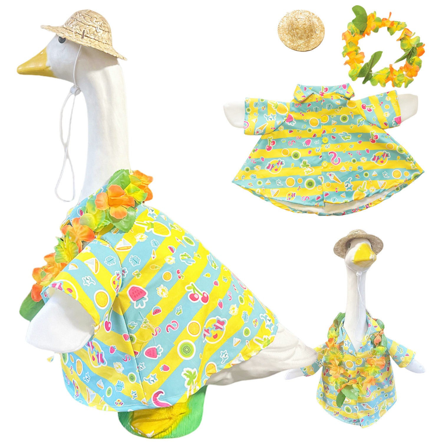 Cross-border Porch Goose 2026 New Style Hawaiian Bikini Set 74g Shirt 55.7g bikini pic 3