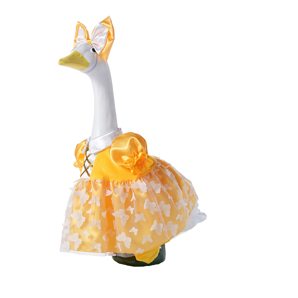 New 23-inch sunflower porch goose dress Princess chiffon dress suit outdoor garden statue goose dress wholesale pic 46