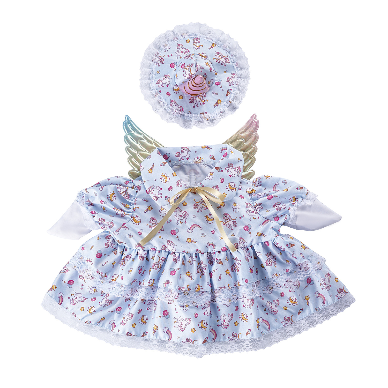 Wholesale of new cross-border 6-inch and 23-inch porch goose clothing, unicorn goose clothing sets and printed skirts pic 24