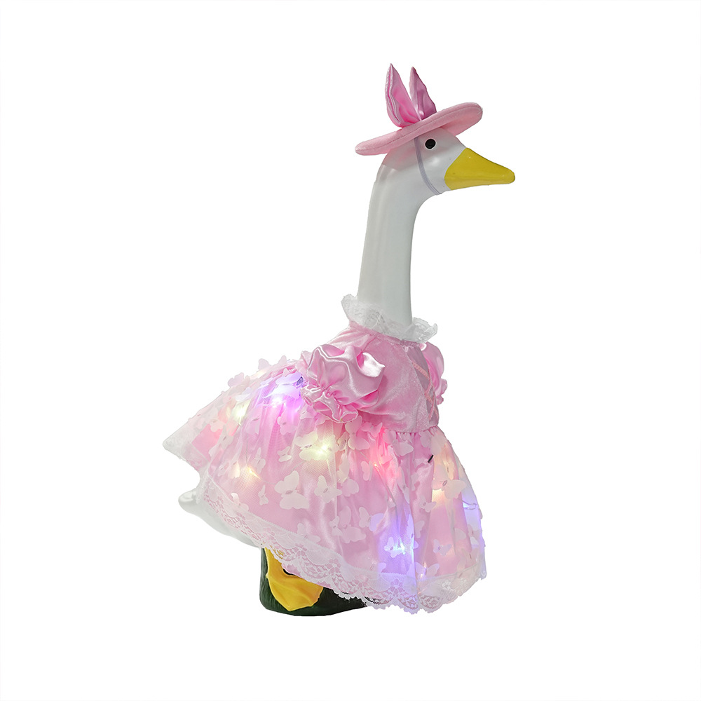 New 23-inch sunflower porch goose dress Princess chiffon dress suit outdoor garden statue goose dress wholesale pic 26