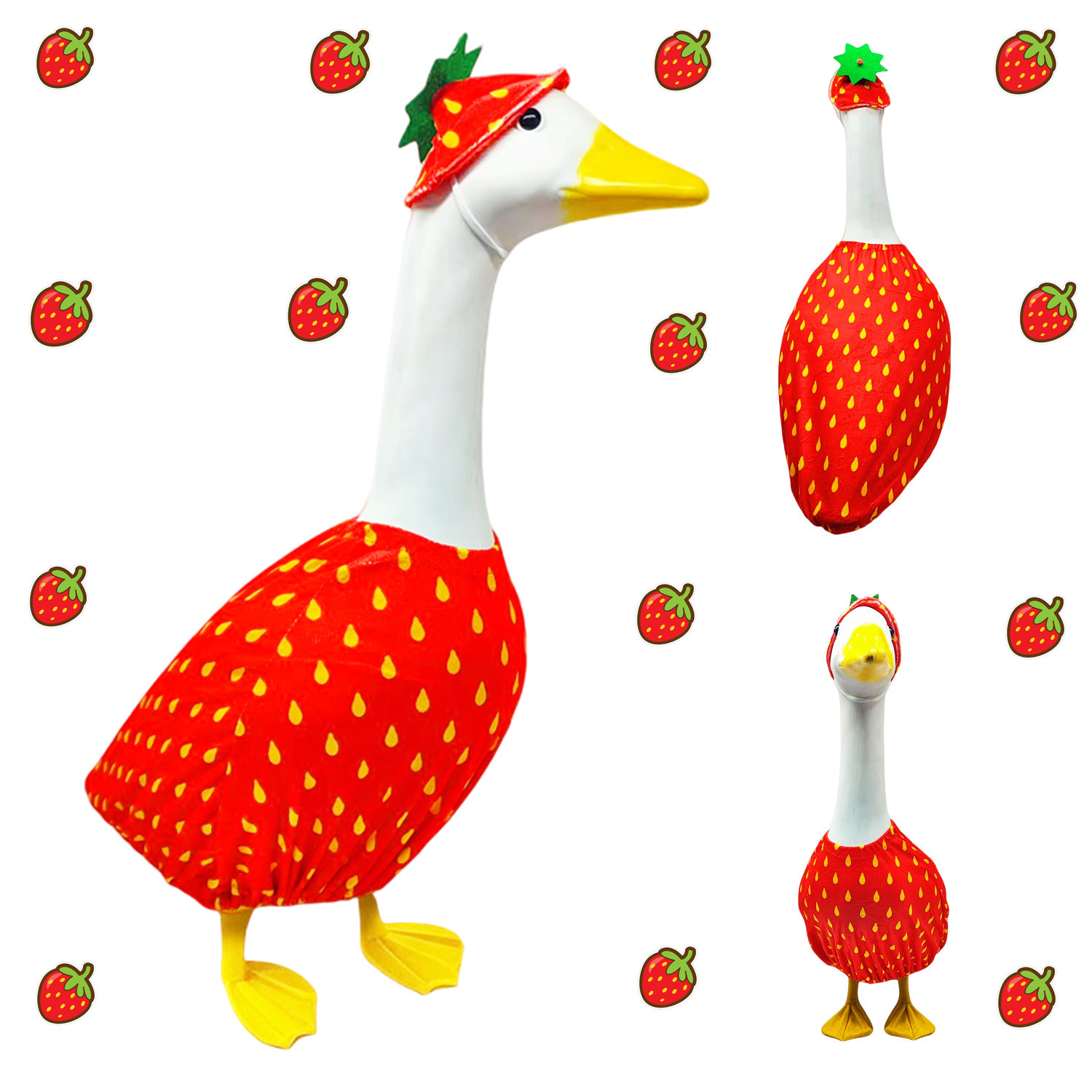 Cross-border porch lawn goose clothing 2026 Big White Goose Fruit Clothing Set pic 1