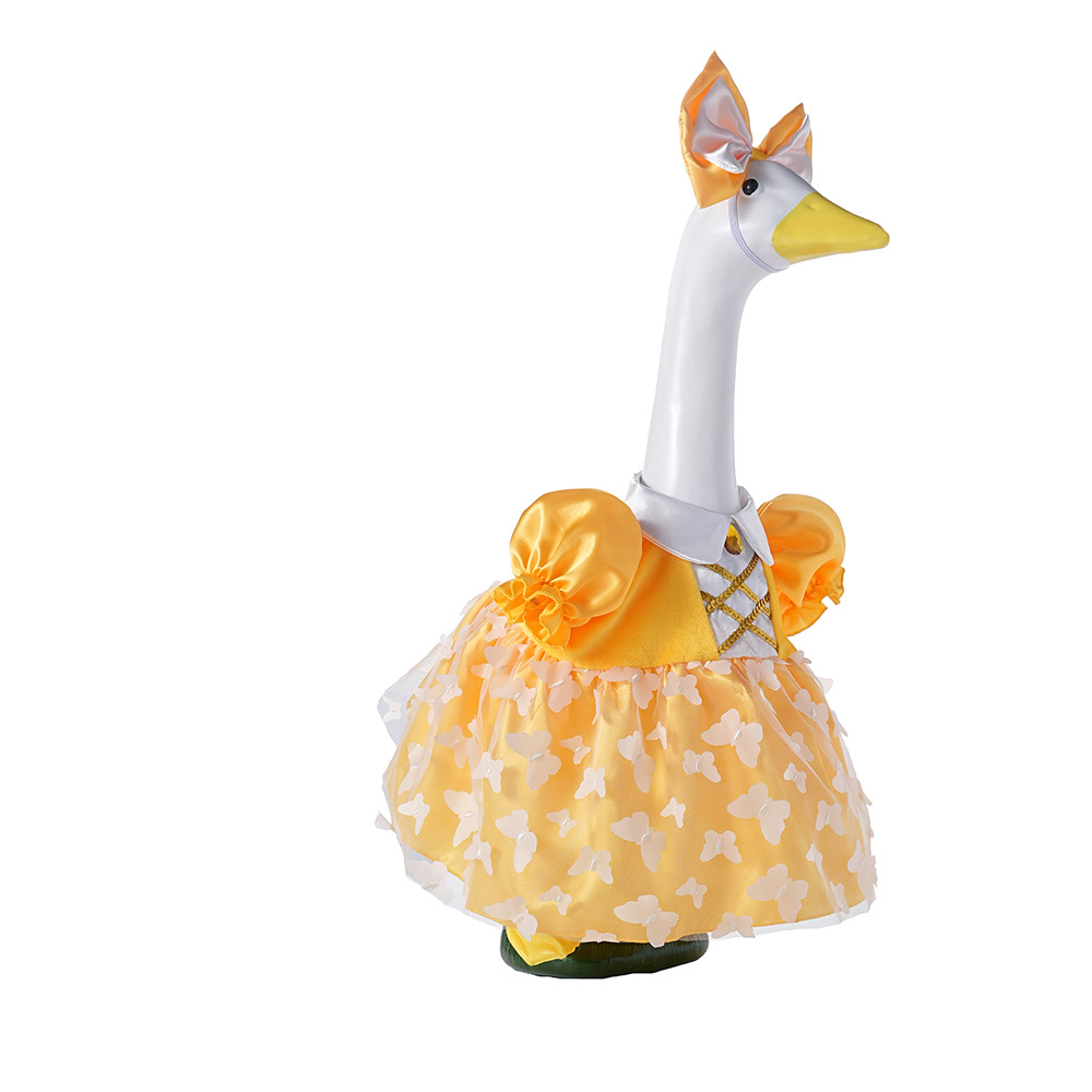 New 23-inch sunflower porch goose dress Princess chiffon dress suit outdoor garden statue goose dress wholesale pic 44