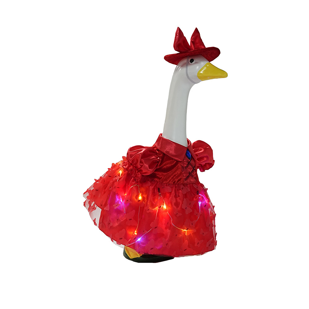 New 23-inch sunflower porch goose dress Princess chiffon dress suit outdoor garden statue goose dress wholesale pic 29