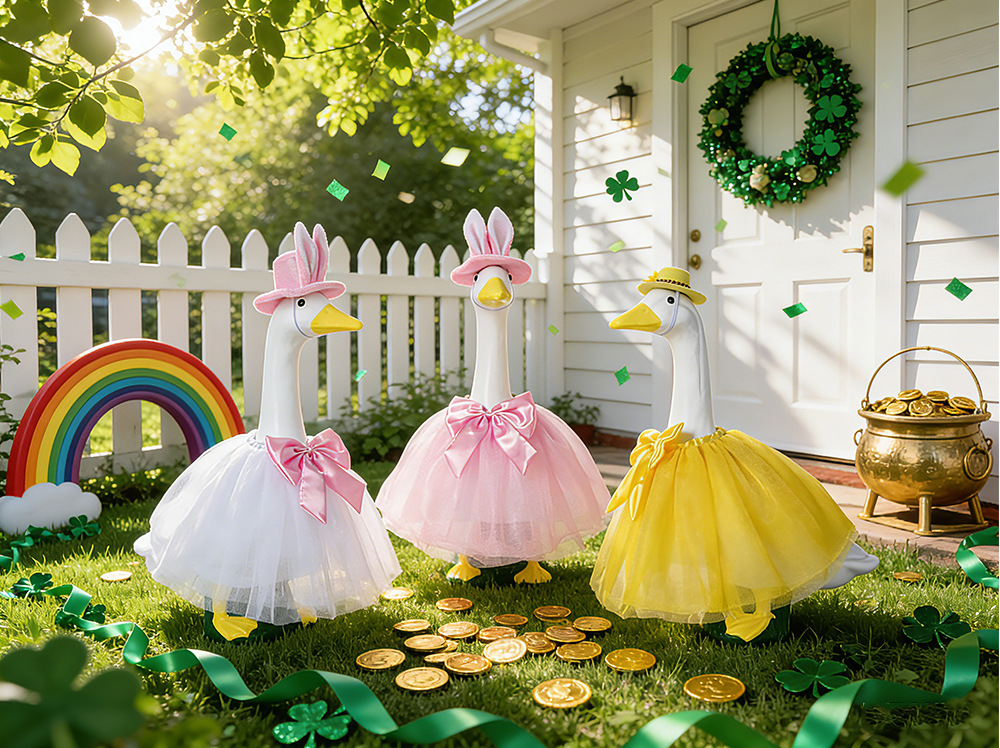 Cross-border new style porch goose clothing, 23-inch goose, Easter and Halloween goose party clothing manufacturer wholesale stock pic 1