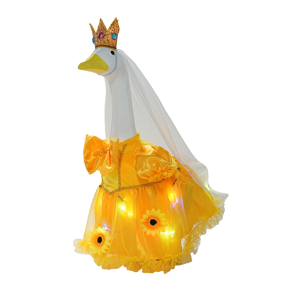 New 23-inch sunflower porch goose dress Princess chiffon dress suit outdoor garden statue goose dress wholesale pic 37