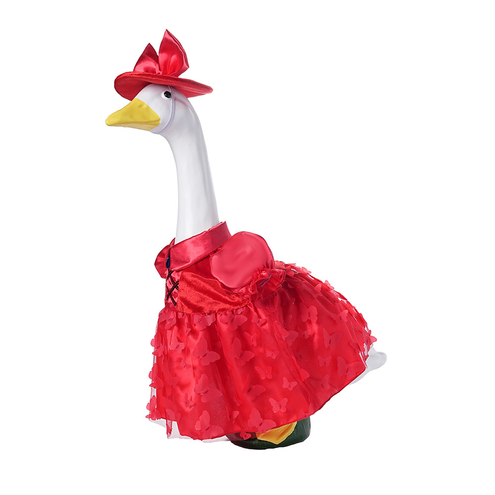 New 23-inch sunflower porch goose dress Princess chiffon dress suit outdoor garden statue goose dress wholesale pic 43