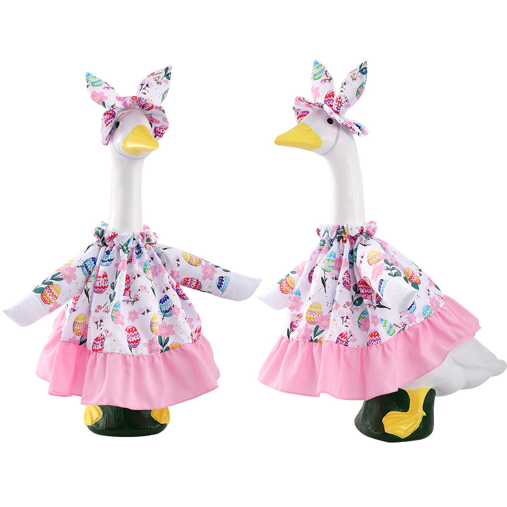 Summer new porch goose clothes, Easter egg rabbit flower big white goose clothes, festival decoration supplies manufacturer in stock pic 8