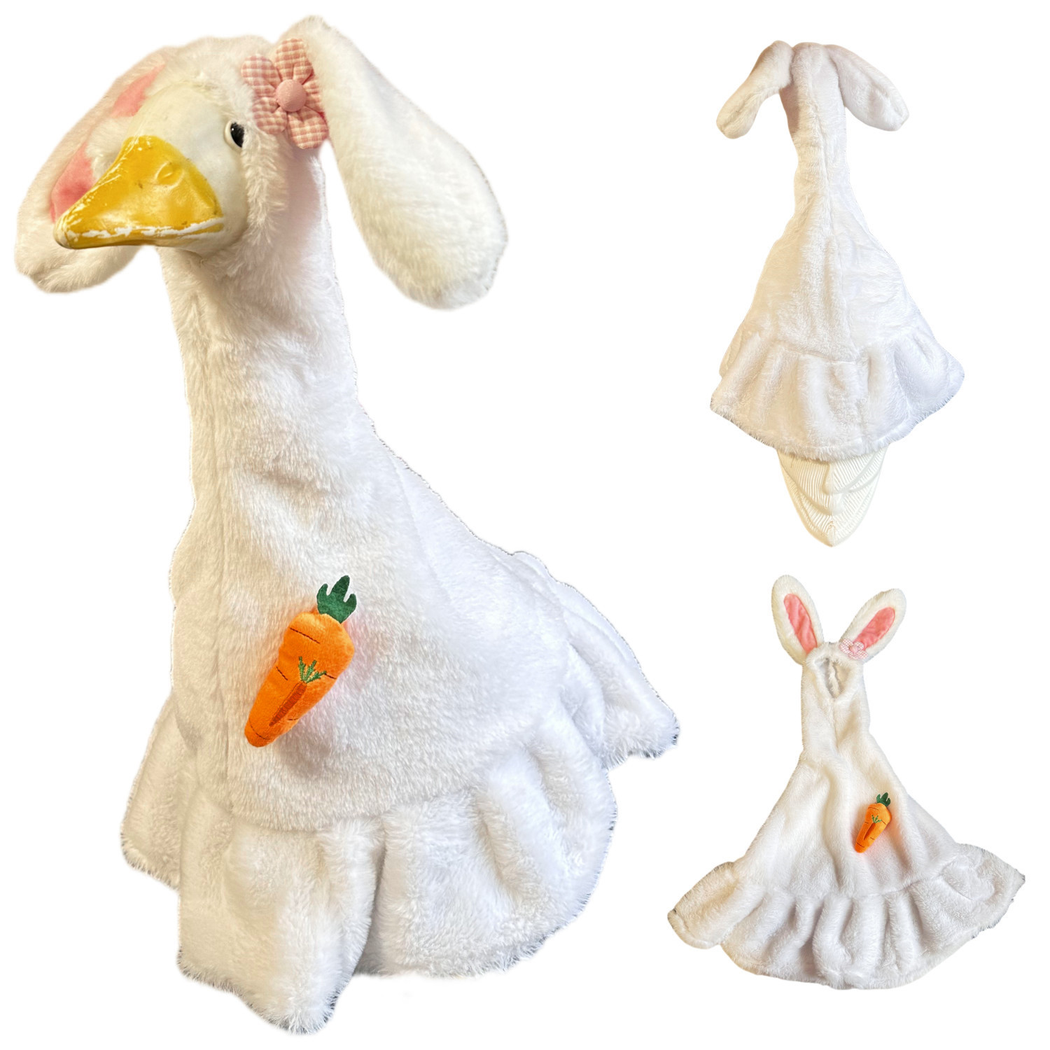 2026 New Cross-border Irish Porch Goose Dress Set 23-inch Large White Goose Festival Decoration 60g pic 1
