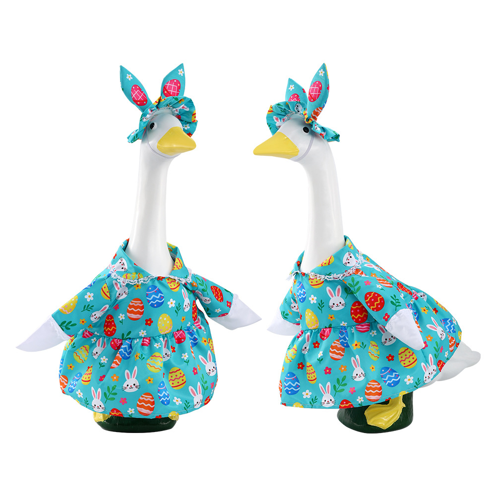Summer new porch goose clothes, Easter egg rabbit flower big white goose clothes, festival decoration supplies manufacturer in stock pic 9