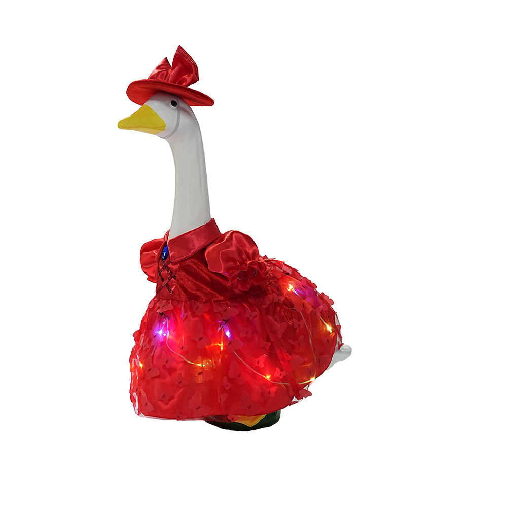 New 23-inch sunflower porch goose dress Princess chiffon dress suit outdoor garden statue goose dress wholesale pic 31