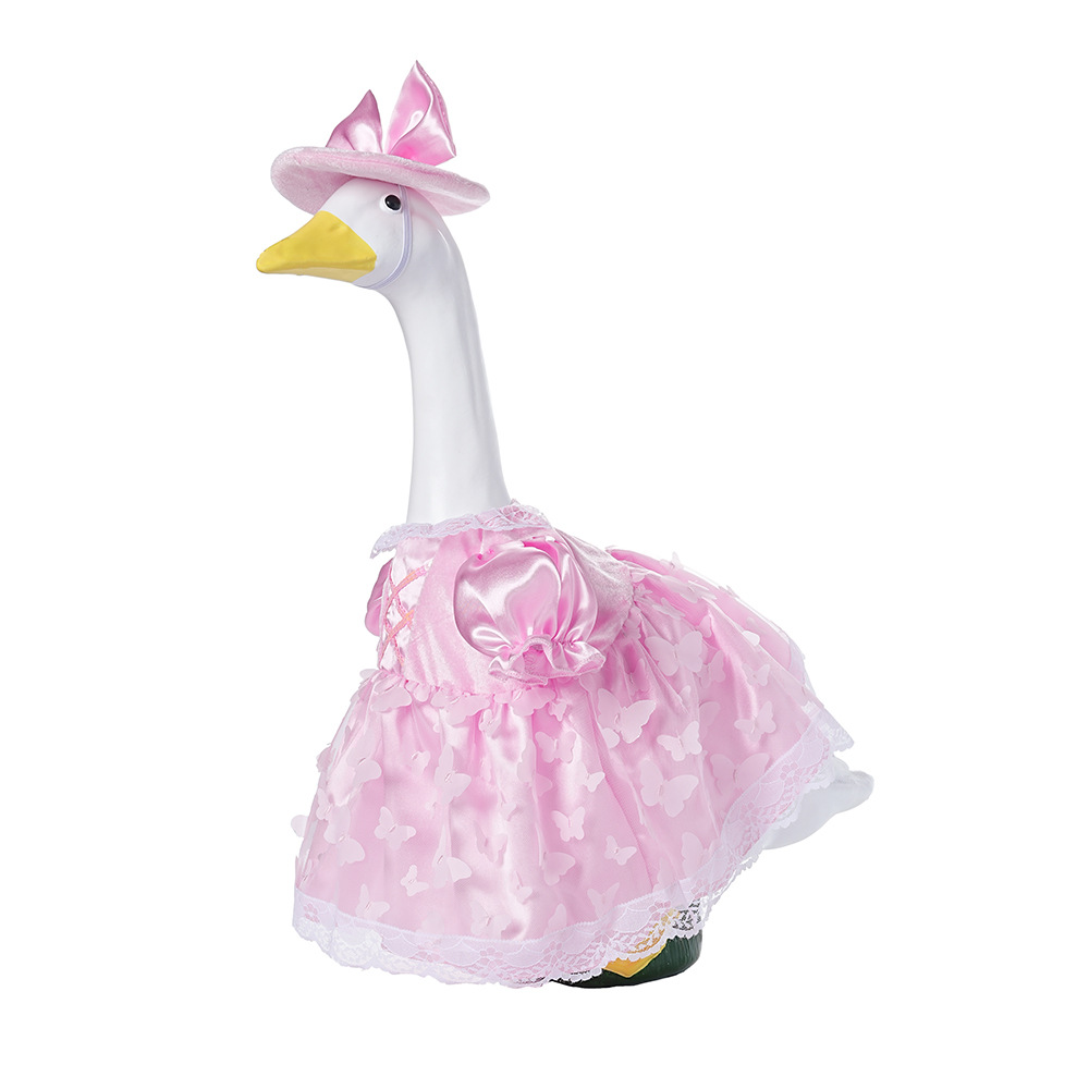 New 23-inch sunflower porch goose dress Princess chiffon dress suit outdoor garden statue goose dress wholesale pic 40