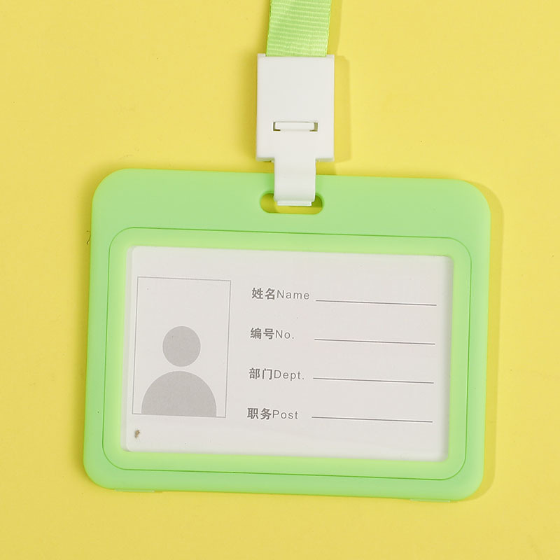 现货批发工作牌双面透明横直两用员工塑料证件胸牌工作证学生卡套详情15