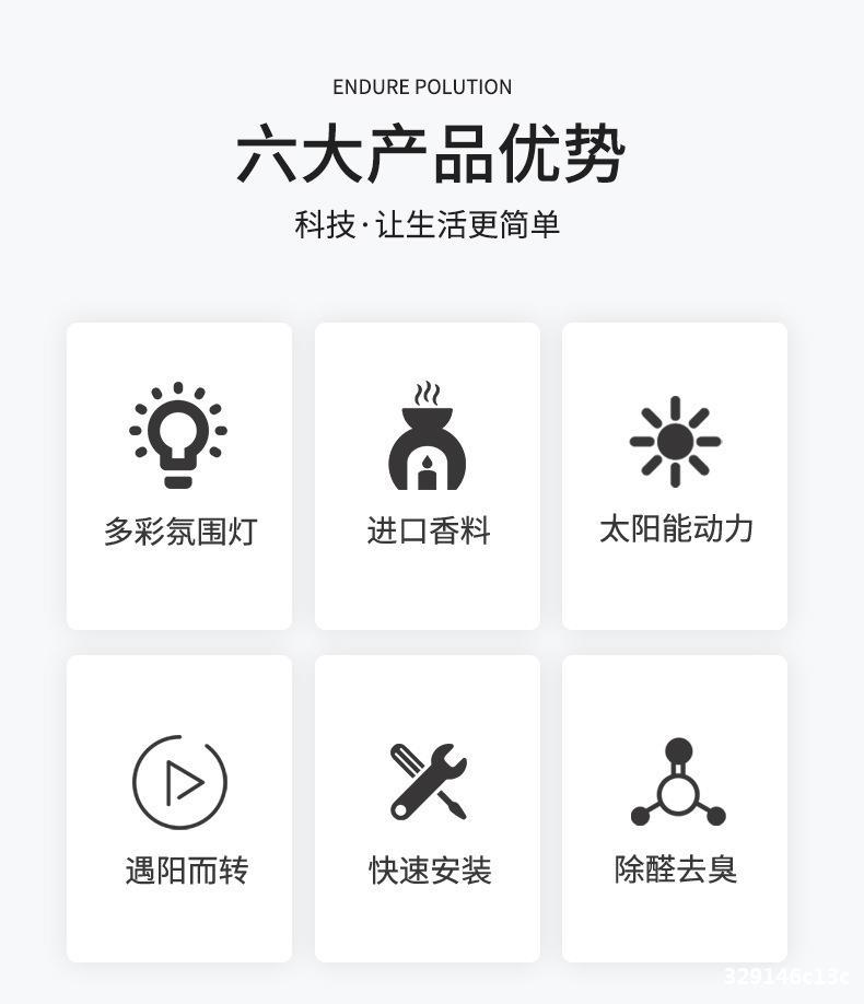 光感扩香礼品香水汽车中控台高档装饰男女潮款车载摆件太阳能香薰详情1