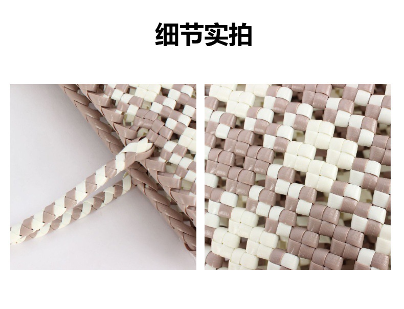 一件代发新款马卡龙色简约手拎包炫彩购物篮子防水沙滩包洗澡浴筐           pic 8