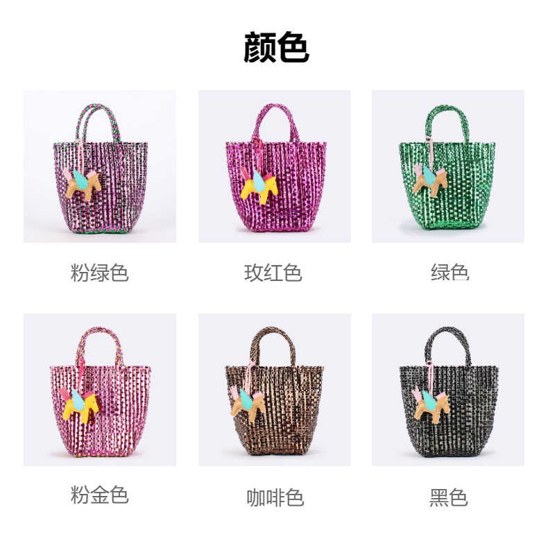 一件代发新款海边度假简约百搭休闲包纯聚鲁编织时尚小众女士包              pic 4